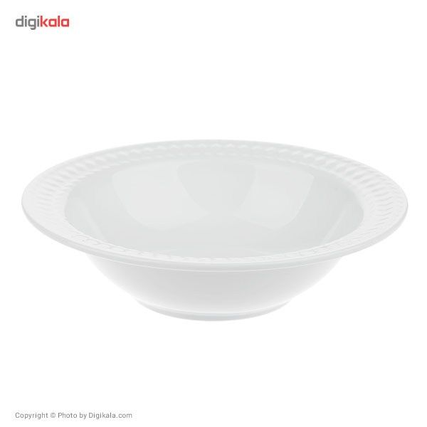 سرویس غذاخوری 28 پارچه چینی زرین ایران سری رادیانس مدل سفید درجه یک