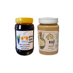 شیره انگور سنتی شهر طبیعت -950 گرم و ارده کنجد آدینه -700 گرم مجموعه 2 عددی(ارسال رایگان)
