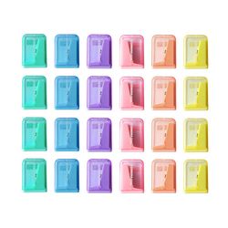 تراش کرونا مدل مخزن دار طرح پاستلی بسته 24 عددی