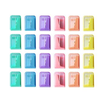 تراش کرونا مدل مخزن دار طرح پاستلی بسته 24 عددی