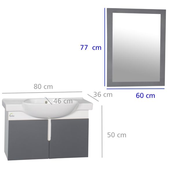 ست کابینت و روشویی توییس مدل tws 1027 به همراه آینه