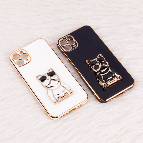 قاب براق My Case استند طرح سگ محافظ لنزدار iPhone 11 Pro Max