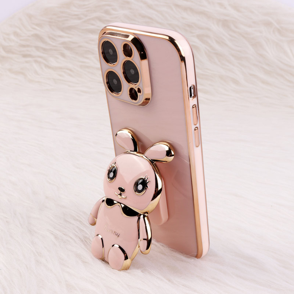 قاب عروسکی Rabbit استندشو محافظ لنزدار iPhone 14 Pro