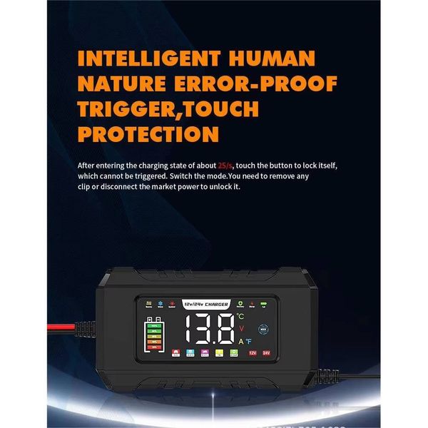 شارژر باتری خودرو برای باتری های تا 200 آمپر ساعت