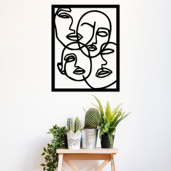 استیکر ناویا طرح چهره ها مدل چوبی