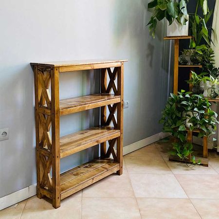 کتابخانه روستیک دکور مدل KN400