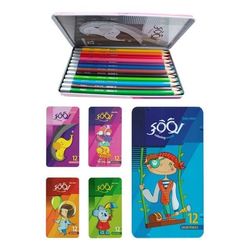 مداد رنگی 12رنگ لوکی مدل فلزی سلفوندار