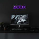 چراغ نئونی دیواری آرن تیم طرح آیکون دسته پلی استیشن کد3