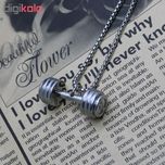 گردنبند مردانه طرح دمبل کد Dm015