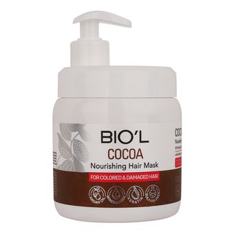 ماسک تقویت کننده مو بیول مدل Cocoa مناسب برای موهای آسیب دیده و رنگ شده حجم 500 میلی لیتر