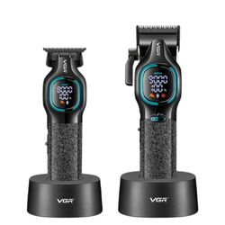 ماشین اصلاح موی سر و صورت شارژی وی جی ار مدل V-886 S2 مجموعه 2 عددی