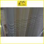 پرده تیکو دکو مدل حریر نازک ژرسه سه لاین ژوردار سایز 140*280 سانتی متر تک