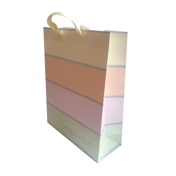 ساک هدیه مدل راه راه پاستلی کد 1