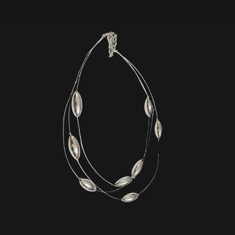 گردنبند زنانه مدل سه ردیفه کد 001