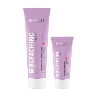 کرم بی رنگ کننده مو صورت و بدن سی گل مدل Bleaching مناسب انواع پوست حجم 60 میلی لیتر به همراه کرم مکمل 30 میلی لیتر