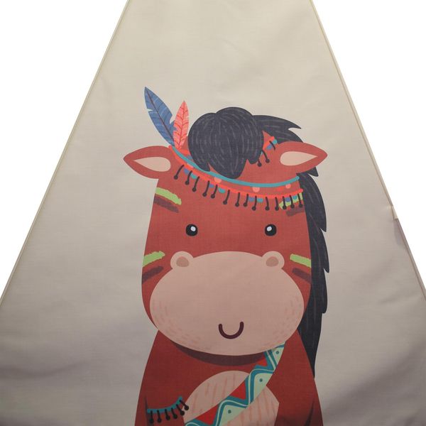 چادر بازی کودک مدل سرخپوستی طرح حیوانات کد PT510