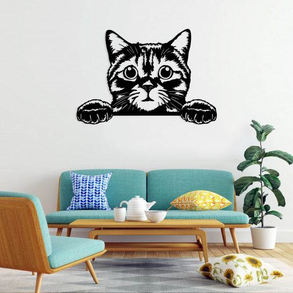 استیکر دیواری طرح گربه 09