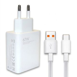 شارژر دیواری شیائومی مدل   67W به همراه کابل تبدیل USB-C