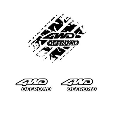 برچسب بدنه خودرو طرح افرود 4WD کد off111P315 مجموعه 3 عددی