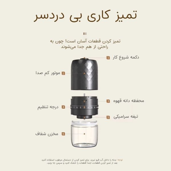 آسیاب قهوه شارژی