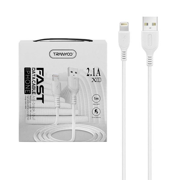 کابل تبدیل USB به لایتنینگ ترانیو مدل X1 طول 1 متر