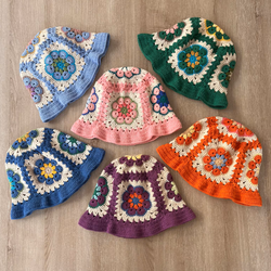 کلاه بافتنی طرح گل