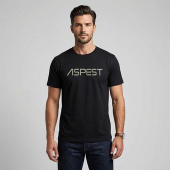 تی‌شرت آستین کوتاه مردانه اسپست مدل ASP-TBLK--D