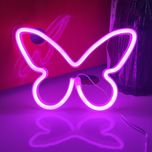 چراغ دیواری مدل تابلو نئون فلکسی نیونی طرح پروانه butterfly
