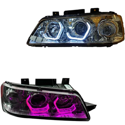 چراغ جلو اسپرت پژو 405 SLX مدل 3D-I8 مولتی کالر (ریموت دار) داخل فابریک بدون موتور دو عددی