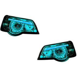 چراغ جلو اسپرت پراید 111 مدل TURBO آبی یخی داخل مشکی بدون موتور دو عددی