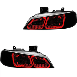 چراغ جلو اسپرت پژو پارس مدل 3D-U قرمز داخل مشکی بدون موتور دو عددی