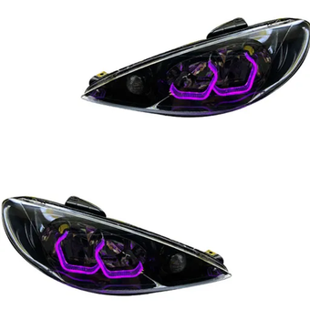 چراغ جلو اسپرت پژو 206 مدل 3D-I8 بنفش داخل مشکی بدون موتور دو عددی