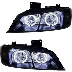 چراغ جلو اسپرت پژو پارس مدل 3D-BMW سفید داخل فابریک بدون موتور دو عددی