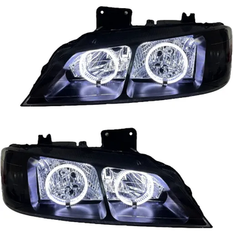 چراغ جلو اسپرت پژو پارس مدل 3D-BMW سفید داخل فابریک بدون موتور دو عددی