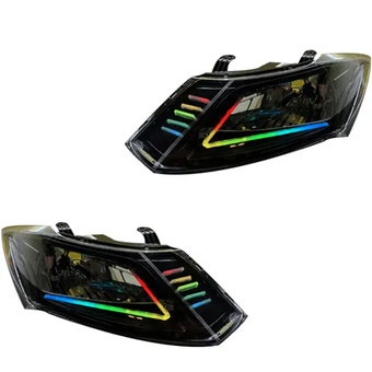 چراغ جلو اسپرت کوییک مدل 3D-NIKE فول کالر (بلوتوثی) داخل مشکی دو حالته بدون موتور دو عددی