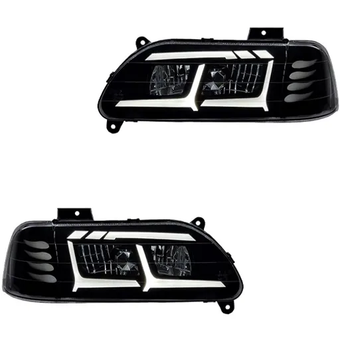 چراغ جلو اسپرت پراید 131 مدل R5 سفید بدون موتور دو عددی