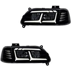 چراغ جلو اسپرت پراید 131 مدل R5 سفید بدون موتور دو عددی