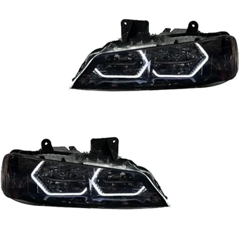 چراغ جلو اسپرت پژو پارس مدل 3D-F32 سفید داخل مشکی دوحالته بدون موتور دو عددی