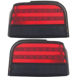 چراغ عقب اسپرت پراید 131 طرح سه خط (چپ و راست) قرمز دودی