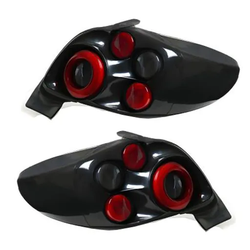 چراغ عقب اسپرت پژو 206 طرح هلا (چپ و راست) قرمز دودی