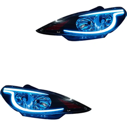 چراغ جلو اسپرت پژو 206 مدل SUBARU مولتی کالر (ریموت دار) بدون موتور دو عددی