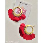 گوشواره پولکی قرمز