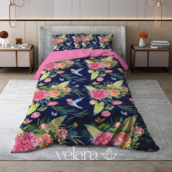 سرویس روتختی پارچه ترک برند ولارا طرح گل‌وگیاه کد R 335