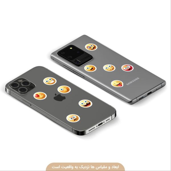 برچسب برش خورده مدل ایموجی کد 0020 مجموعه‌ی 140 عددی