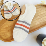 جوراب زیر قوزکی کبریتی زنانه میکس طوسی و نارنجی برند وارداتی