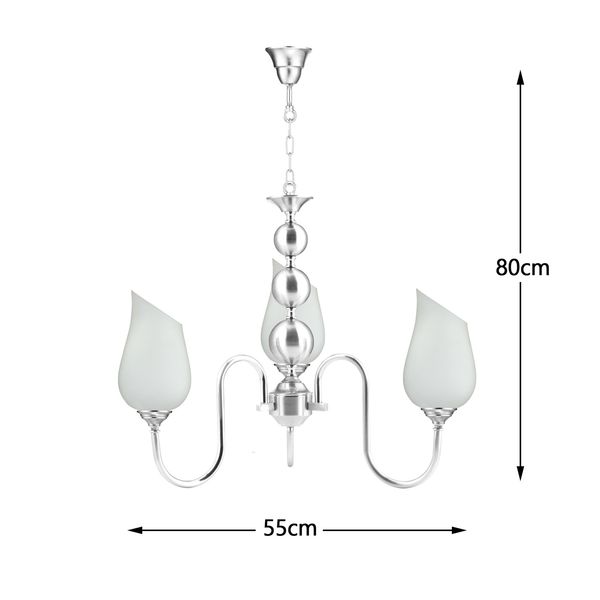لوستر 3 شعله زیمادور مدل غزال کد ZD-S-09