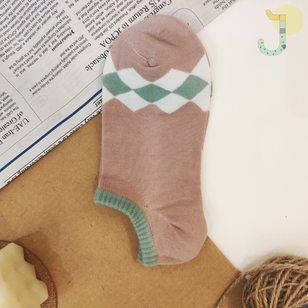 جوراب زیر قوزکی زنانه طرح خشتی برند وارداتی