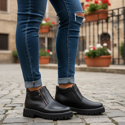 نیم بوت دو طرف زیپ