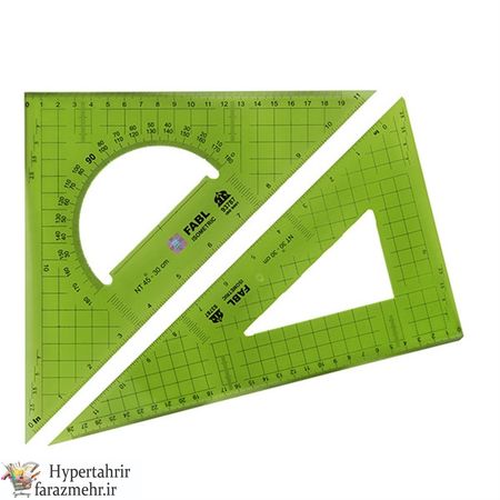 خط کش گونیا مهندسی فابل (Fabel)   32 سانت مدل (30و 60) و 45 درجه