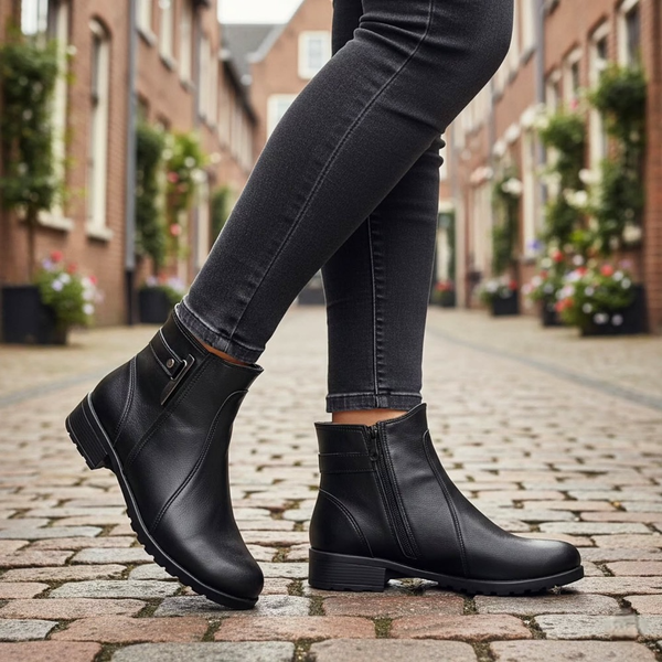 نیم بوت زیپی سگکدار